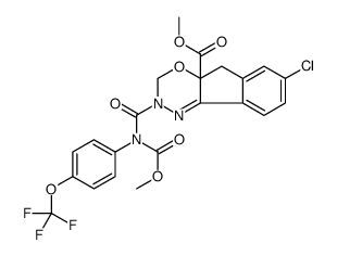 methyl (4aR)-7-chloro-2-[methoxycarbonyl-[4-(trifluoromethoxy)phenyl]carbamoyl]-3,5-dihydroindeno[1,2-e][1,3,4]oxadiazine-4a-carboxylate结构式