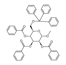 Methyl-6-O-trityl-2,3,4-tri-O-benzoyl-α-D-mannopyranoside Structure