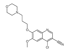 4-氯-6-甲氧基-7-(3-吗啉丙氧基)喹啉-3-甲腈结构式