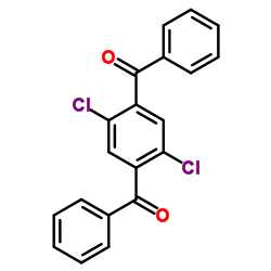 (2,5-Dichloro-1,4-phenylene)bis(phenylmethanone)结构式
