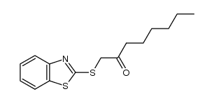 1-(benzothiazol-2-ylsulfanyl)-octan-2-one Structure