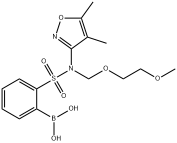 B-[2-[[(4,5-二甲基-3-异恶唑基)[(2-甲氧基乙氧基)甲基]氨基]磺酰基]苯基]硼酸结构式