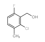 (2-氯-6-氟-3-甲基苯基)甲醇结构式