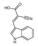 2-cyano-3-(1H-indol-3-yl)prop-2-enoic acid结构式