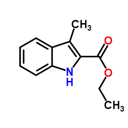 3-甲基吲哚-2-甲酸乙酯结构式