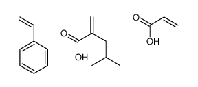 4-methyl-2-methylidenepentanoic acid,prop-2-enoic acid,styrene Structure