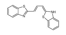2-[3-(3H-1,3-benzothiazol-2-ylidene)prop-1-enyl]-1,3-benzothiazole结构式