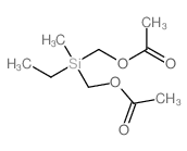 (acetyloxymethyl-ethyl-methyl-silyl)methyl acetate结构式