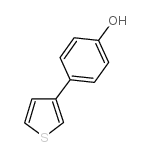 4-(噻吩-3-基)苯酚结构式