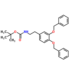 tert-butyl N-{2-[3,4-bis(benzyloxy)phenyl]ethyl}carbamate结构式