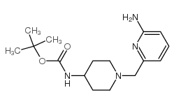 4-(TERT-BUTOXYCARBONYLAMINO)-1-[(6-AMINOPYRIDIN-2-YL)METHYL]PIPERIDINE结构式