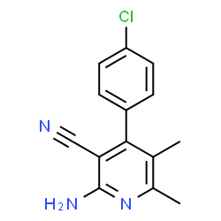 2-Amino-4-(4-chlorophenyl)-5,6-dimethylnicotinonitrile Structure