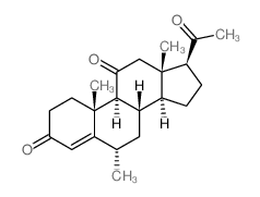 Pregn-4-ene-3,11,20-trione, 6.alpha.-methyl-结构式