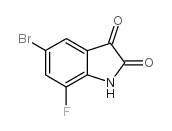 7-溴-5-氟-1H-吲哚-2,3-二酮结构式