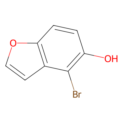 4-Bromo-1-benzofuran-5-ol结构式