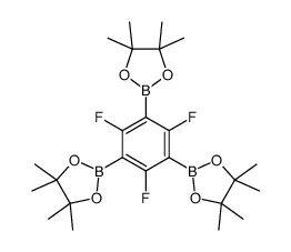 2,2',2''-(2,4,6-三氟苯-1,3,5-三基)三(4,4,5,5-四甲基-1,3,2-二氧硼杂环戊烷)结构式