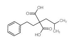 2-(2-methylpropyl)-2-phenethyl-propanedioic acid Structure