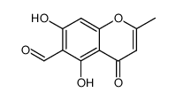 5,7-dihydroxy-6-formyl-2-methylbenzopyran-4-one结构式