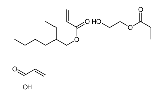 2-ethylhexyl prop-2-enoate,2-hydroxyethyl prop-2-enoate,prop-2-enoic acid结构式