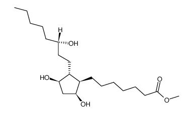 methyl 7-((1R,2R,3R,5S)-3,5-dihydroxy-2-((S)-3-hydroxyoctyl)cyclopentyl)heptanoate结构式