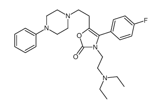 3-[2-(diethylamino)ethyl]-4-(4-fluorophenyl)-5-[2-(4-phenylpiperazin-1-yl)ethyl]-1,3-oxazol-2-one结构式