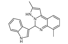 5-(1H-indol-3-yl)-2,7-dimethyl-3,5-dihydropyrazolo[1,5-c]quinazoline结构式
