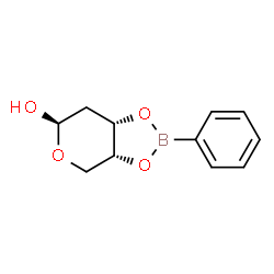 3-O,4-O-(Phenylboranediyl)-2-deoxy-β-D-erythro-pentopyranose结构式