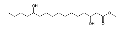 3,12-dihydroxy-hexadecanoic acid methyl ester Structure