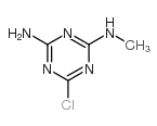 2-氯-4-甲基氨基-6-氨基-1,3,5-三嗪-结构式