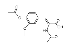 trans-α-acetamido-4-acetoxy-3-methoxy-cinnamic acid Structure