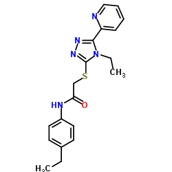 N-(4-Ethylphenyl)-2-{[4-ethyl-5-(2-pyridinyl)-4H-1,2,4-triazol-3-yl]sulfanyl}acetamide Structure