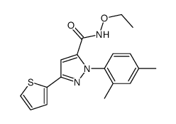 2-(2,4-dimethylphenyl)-N-ethoxy-5-thiophen-2-ylpyrazole-3-carboxamide Structure