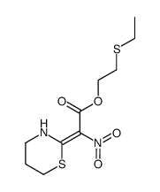 nitro-[1,3]thiazinan-2-ylidene-acetic acid 2-ethylsulfanyl-ethyl ester Structure