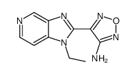 4-(1-乙基-1H-咪唑并[4,5-c]吡啶-2-基)-1,2,5-噁二唑-3-胺结构式