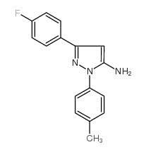 3-(4-氟代苯基)-1-(4-甲基苯基)-1H-吡唑-5-胺结构式