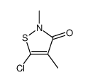 5-chloro-2,4-dimethyl-1,2-thiazol-3-one结构式