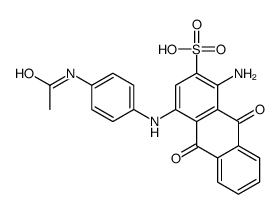 4-[[4-(acetylamino)phenyl]amino]-1-amino-9,10-dihydro-9,10-dioxoanthracene-2-sulphonic acid Structure