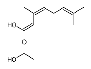 acetic acid,3,7-dimethylocta-1,3,6-trien-1-ol结构式