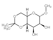 甲基4,6-O-异亚丙基-α-D-甘露吡喃糖苷结构式
