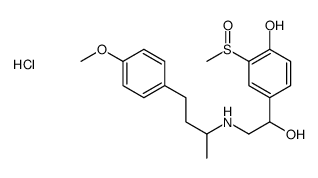 4-羟基-alpha-[[[3-(4-甲氧基苯基)-1-甲基丙基]氨基]甲基]-3-甲基磺酰基苄醇盐酸盐结构式