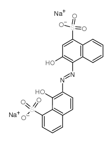 disodium hydroxy[3-hydroxy-4-[(1-hydroxy-8-sulpho-2-naphthyl)azo]naphthalene-1-sulphonato(4-)]chromate(2-) Structure