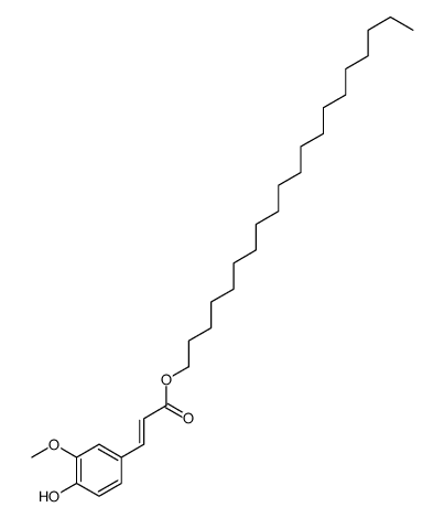 icosyl (E)-3-(4-hydroxy-3-methoxyphenyl)prop-2-enoate结构式