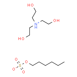 tris(2-hydroxyethyl)ammonium hexyl sulphate结构式