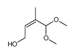 4,4-dimethoxy-3-methylbut-2-en-1-ol结构式
