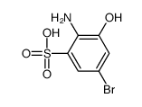2-amino-5-bromo-3-hydroxybenzenesulfonic acid Structure