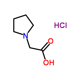 1-Pyrrolidinylacetic acid hydrochloride (1:1) Structure