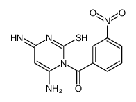 (4,6-diamino-2-sulfanylidenepyrimidin-1-yl)-(3-nitrophenyl)methanone结构式