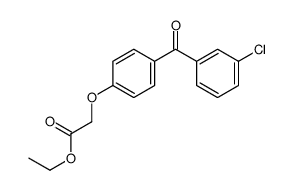 ethyl 2-[4-(3-chlorobenzoyl)phenoxy]acetate结构式