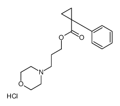 3-morpholin-4-ium-4-ylpropyl 1-phenylcyclopropane-1-carboxylate,chloride Structure