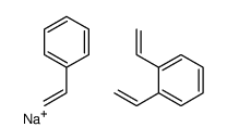 二乙烯苯、磺化乙烯苯的聚合物钠盐结构式